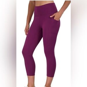 Reebok Women's HR Everyday Capri Legging 20" Inseam, Side Pockets, Small